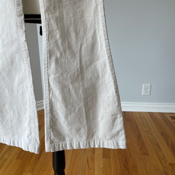 Hollister High Rise Flare 1R waist 25 ivory cream corduroy flare pants festival - Picture 9 of 15